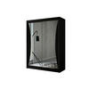 KLEIDERSCHRANK TIWAN mit Spiegel/LED - 200 cm - Schwarz - Schwarz, Holzwerkstoff (200/215/61cm) - ALTDECOR