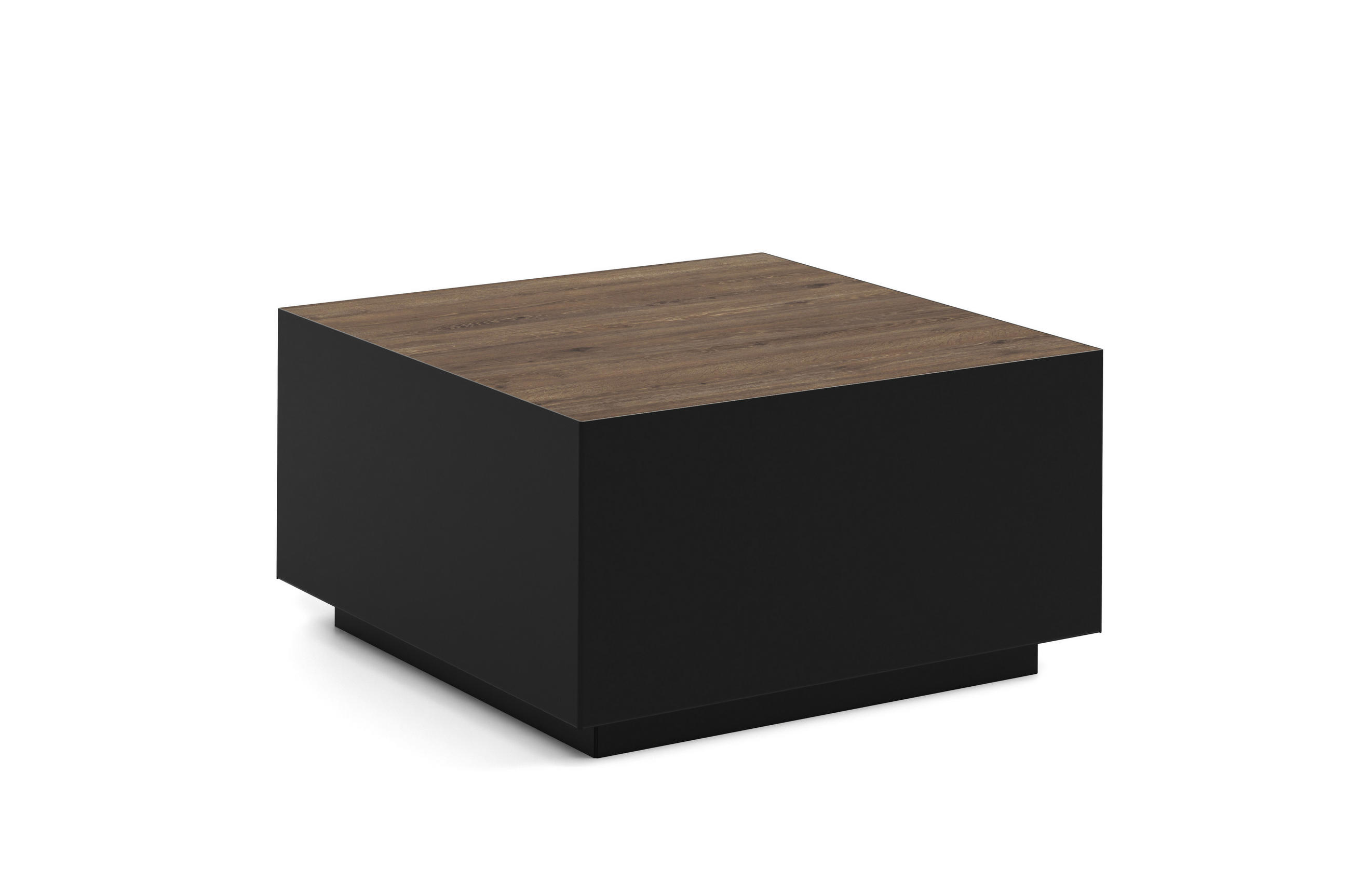 COUCHTISCH QUADRA - Sandfarben/Schwarz, Holzwerkstoff (65/65/35cm) - Meblini