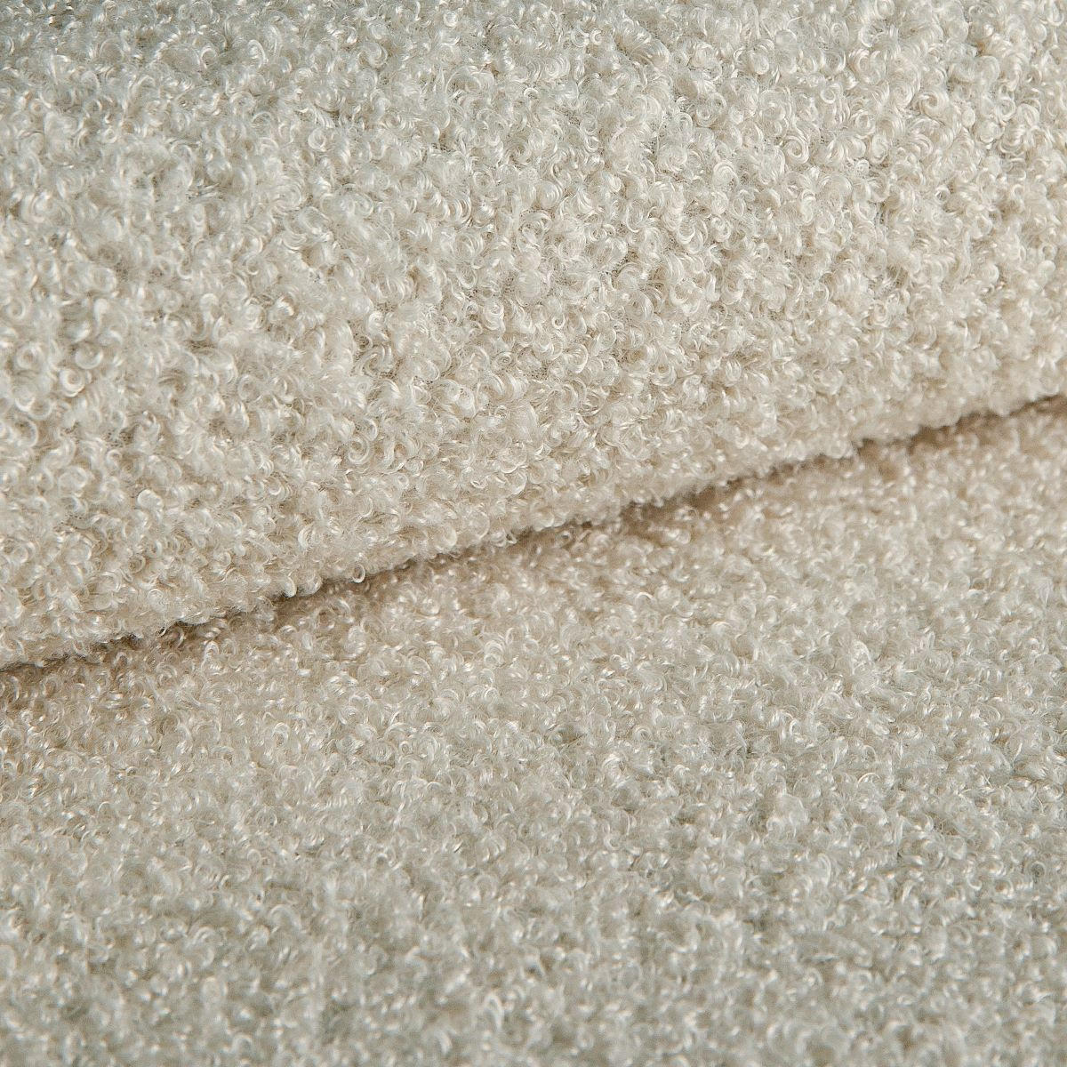 ECKSOFA Creme in Bouclé, Teddystoff mit Bettkasten - Creme, Textil (248/145cm) - Idohome
