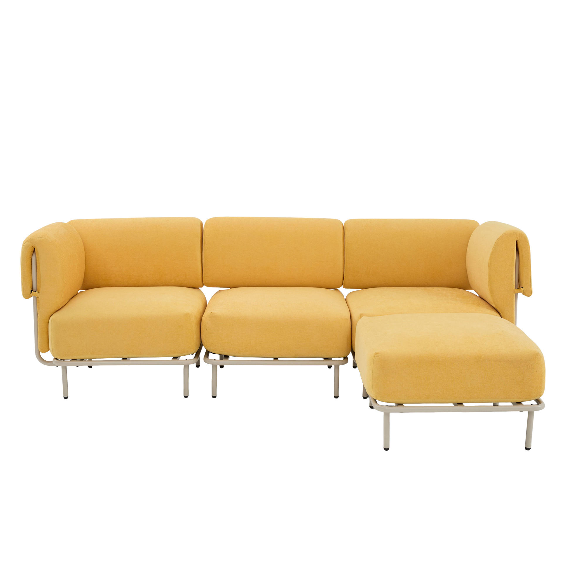 Oxeza Ecksofa Currygelb 251x155 cm