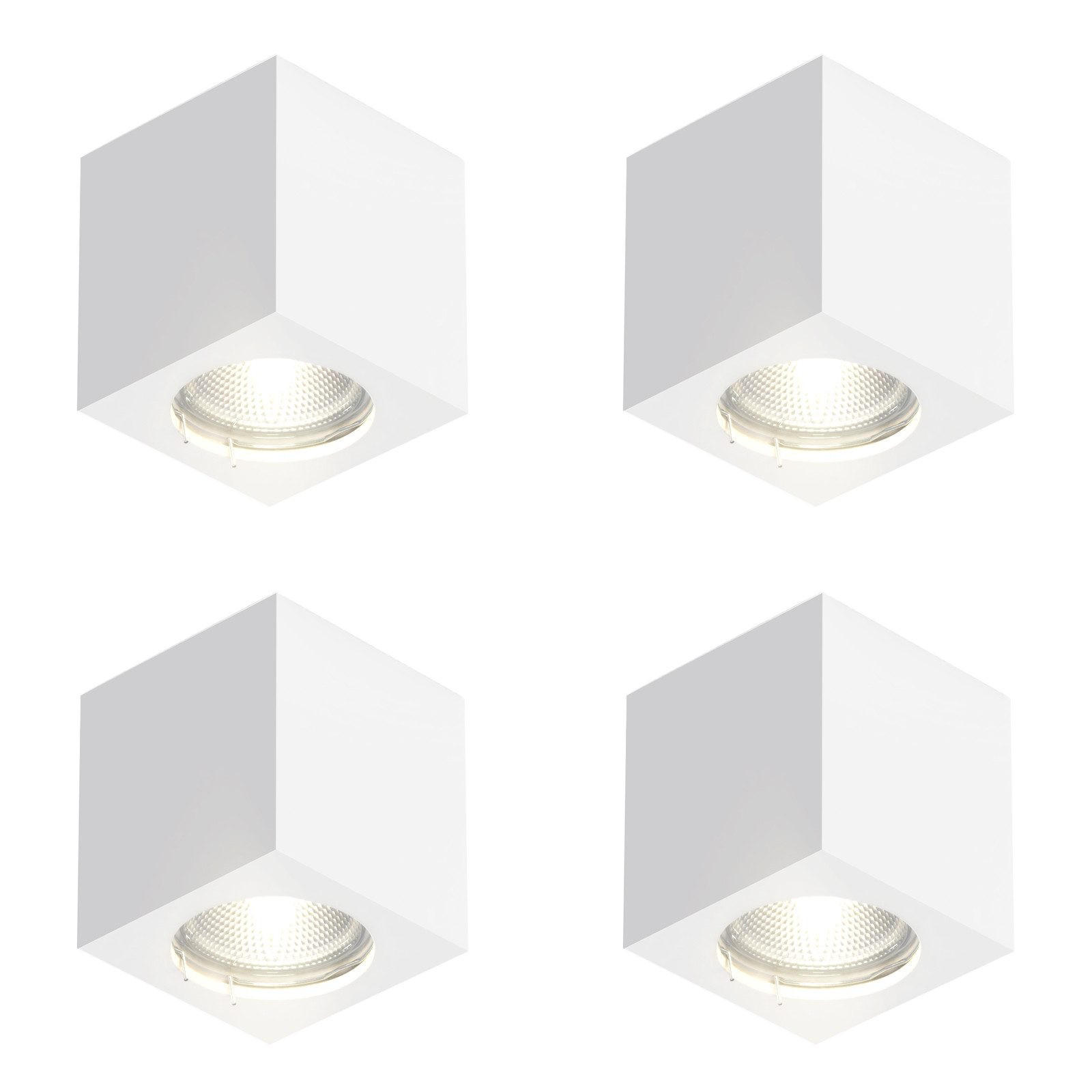 DECKENSTRAHLER Kerzon 7/7.5/7 cm - Weiß, Metall (7/7/7.5cm) - ZMH