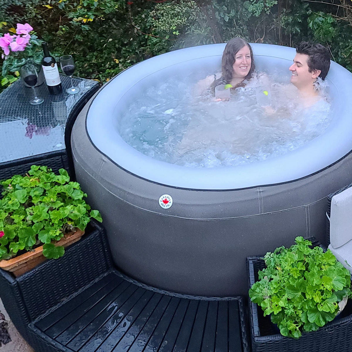 WHIRLPOOL RANDMÖBEL RUND Pflanzenkorb rund - Braun, Naturmaterialien (58/45/50cm) - Canadian Spa Company