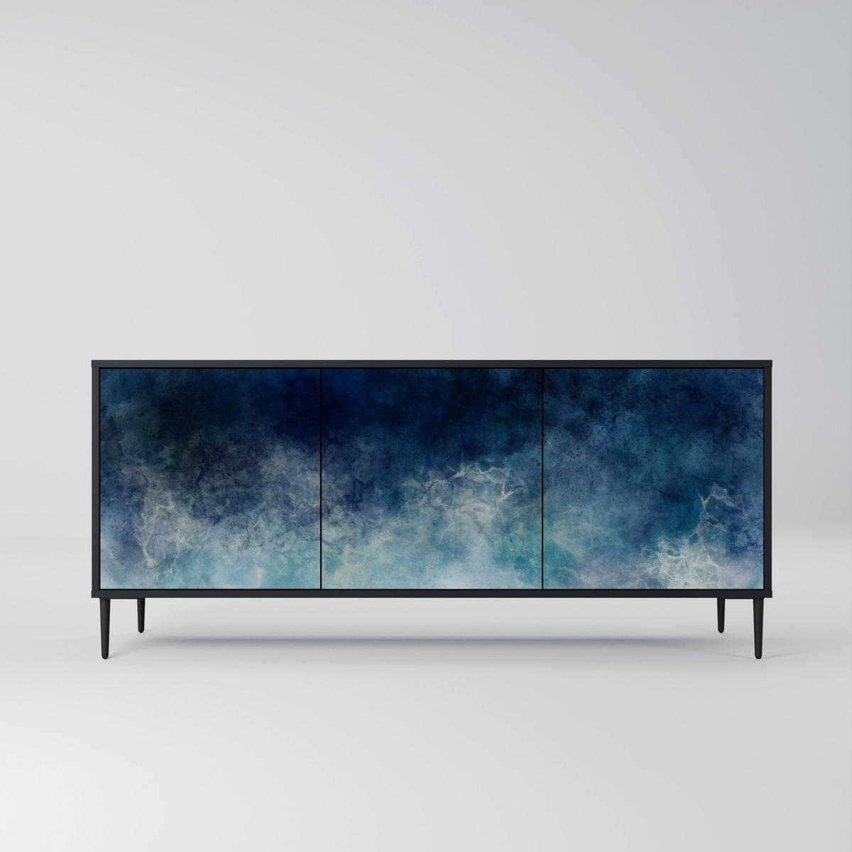 SIDEBOARD CELESTIAL FALL, Eicheneffekt, 164,5x42x77,5 cm, 3 Türen - Eichefarben/Buchefarben, Holzwerkstoff/Buchenholz (164.5/77.5/42cm) - SpaceRebels