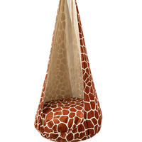 KINDER-HÄNGESESSEL XXL Giraffe – weiche Cocoon-Schaukel zum Spielen und Entspannen - Ecru/Braun, Textil (85/180/85cm) - Bees & Blooms