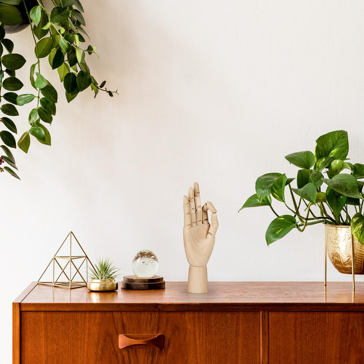 HOLZHAND rechts - Hellbraun, Holz (8/25/5cm) - Relaxdays