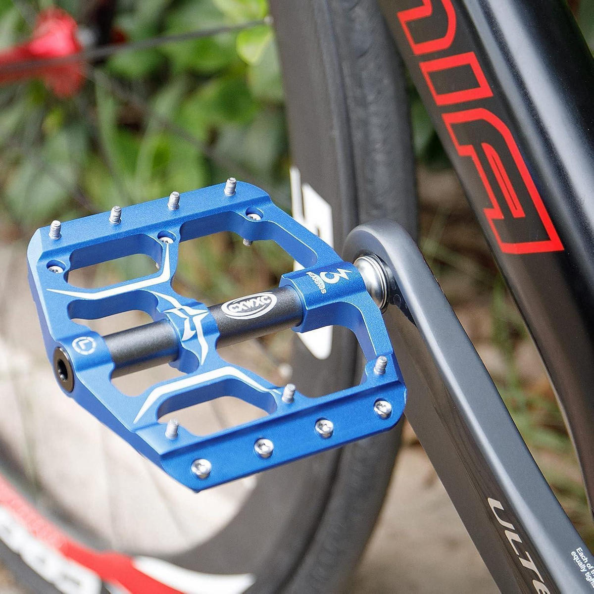 FAHRRADPEDALE Aluminiumlegierung Blau 3 Lager 9/16 Zoll - Blau, Metall (10.5/1.5/10.5cm)