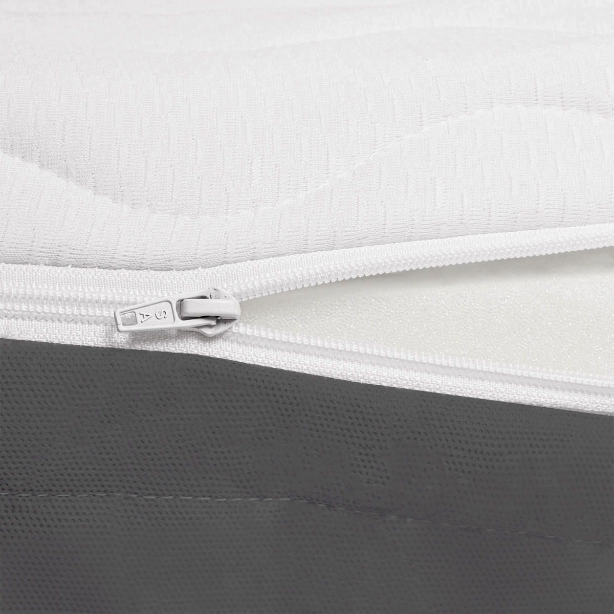 MATRAC 140x200 cm – 7-zónový matrac zo studenej peny – obojstranný H2 H3 – výška 17 cm – prateľný poťah - biela, textil (140/200cm) - Mister Sandman