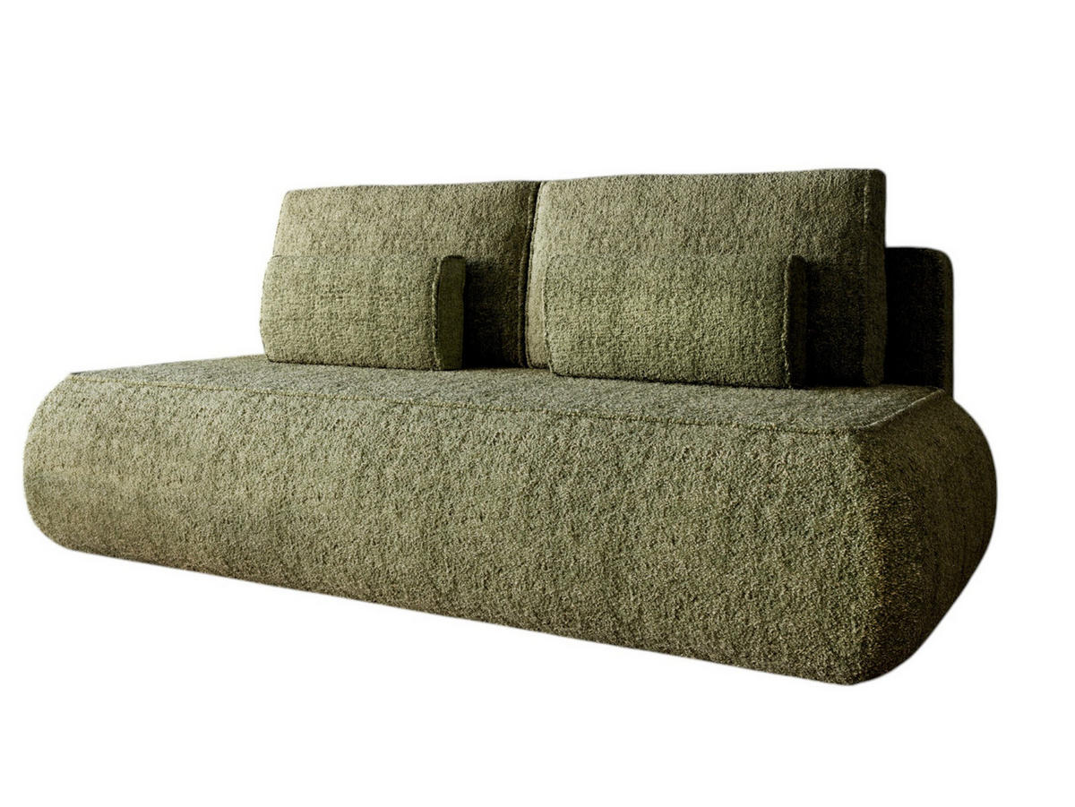 SCHLAFSOFA mit Bettkasten BELLS Olivgrün - Olivgrün, Holzwerkstoff (214/96/96cm) - Compleo24
