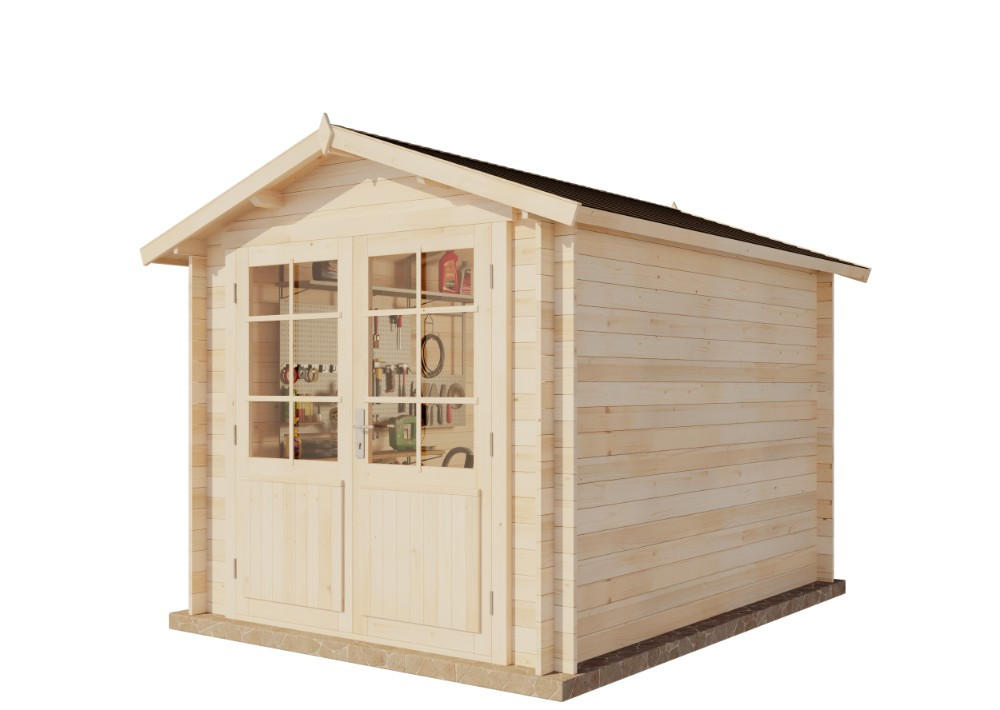 Alpholz Gerätehaus Natur 270x245x340 cm