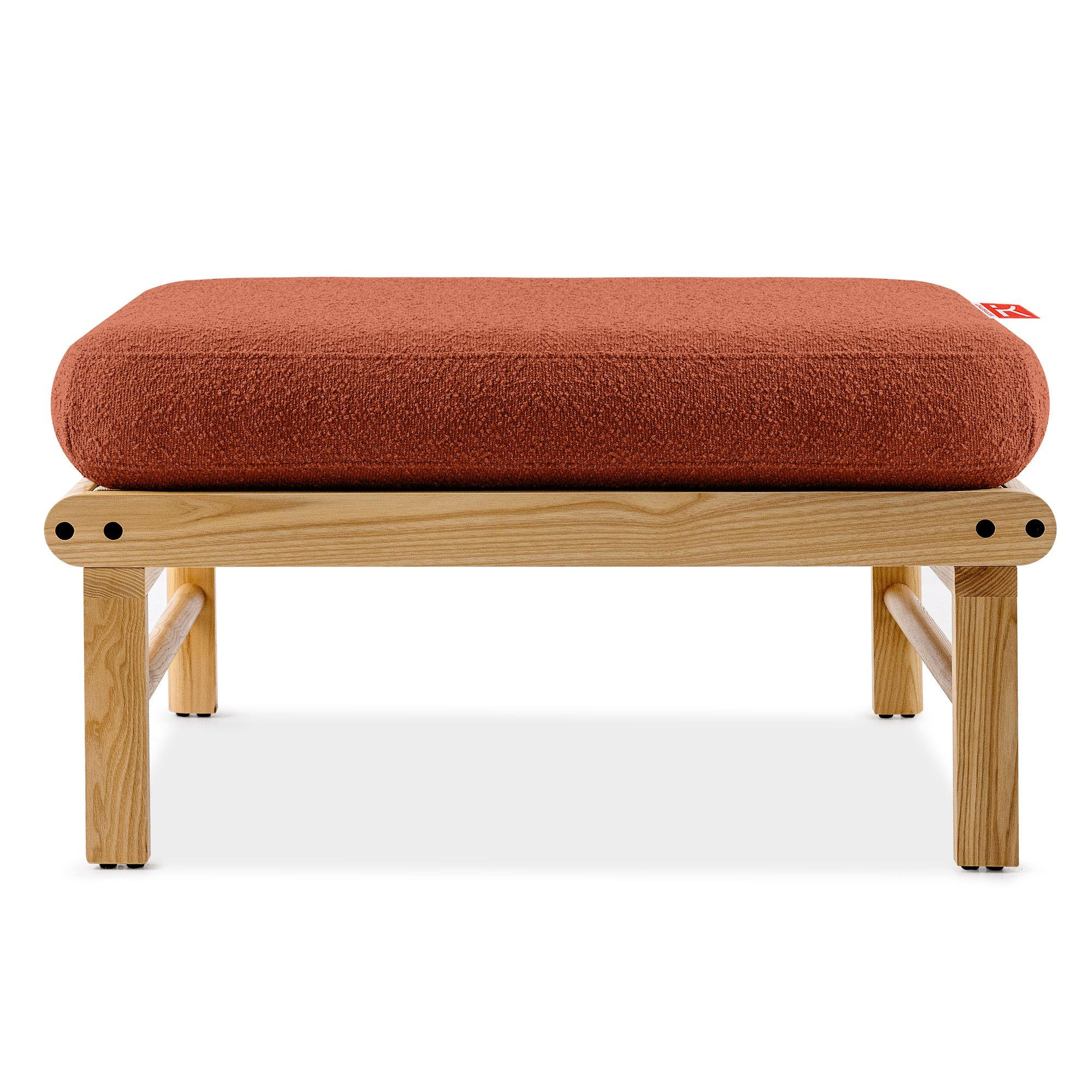 GARTENLOUNGE-HOCKER ATREDA - Orange, Holz/Textil (70/42/80cm) - KONSIMO®