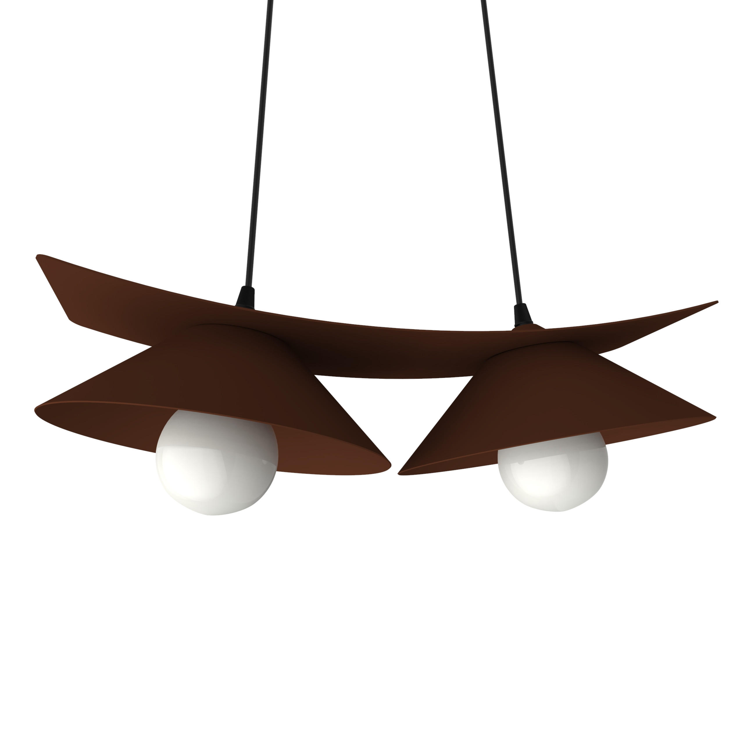Lumicom Hängeleuchte Dunkelbraun 50x16x25 cm