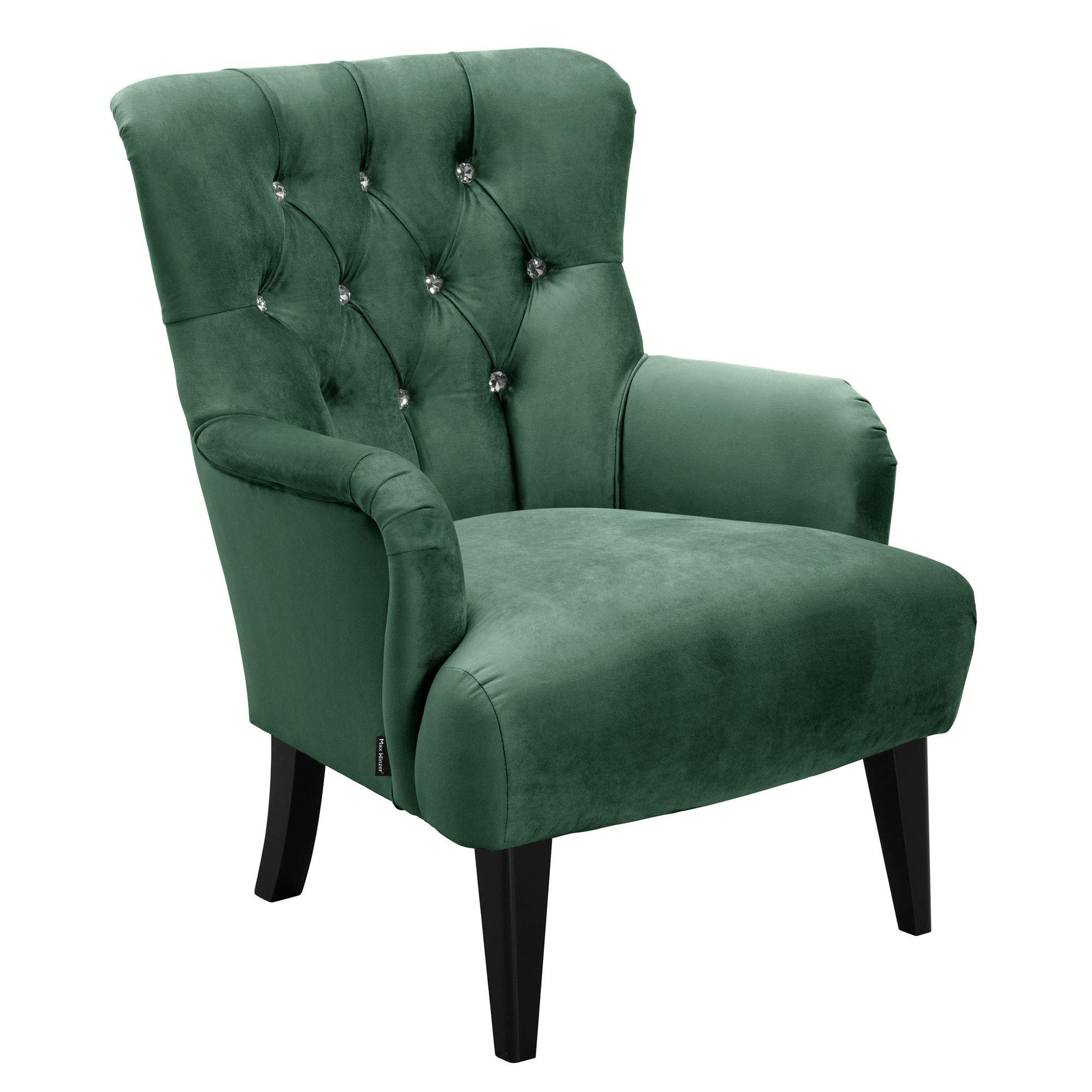 SESSEL Kayley Samtvelours grün - Grün, Kunststoff (71/97/82cm) - 58aufmkessel