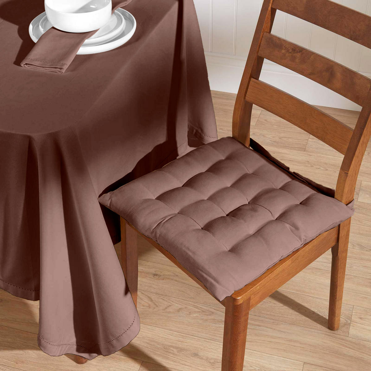 STOFFSERVIETTEN 4er-Set braun 45/45 cm, 100% Baumwolle - Braun, Textil (45/45cm) - Homescapes