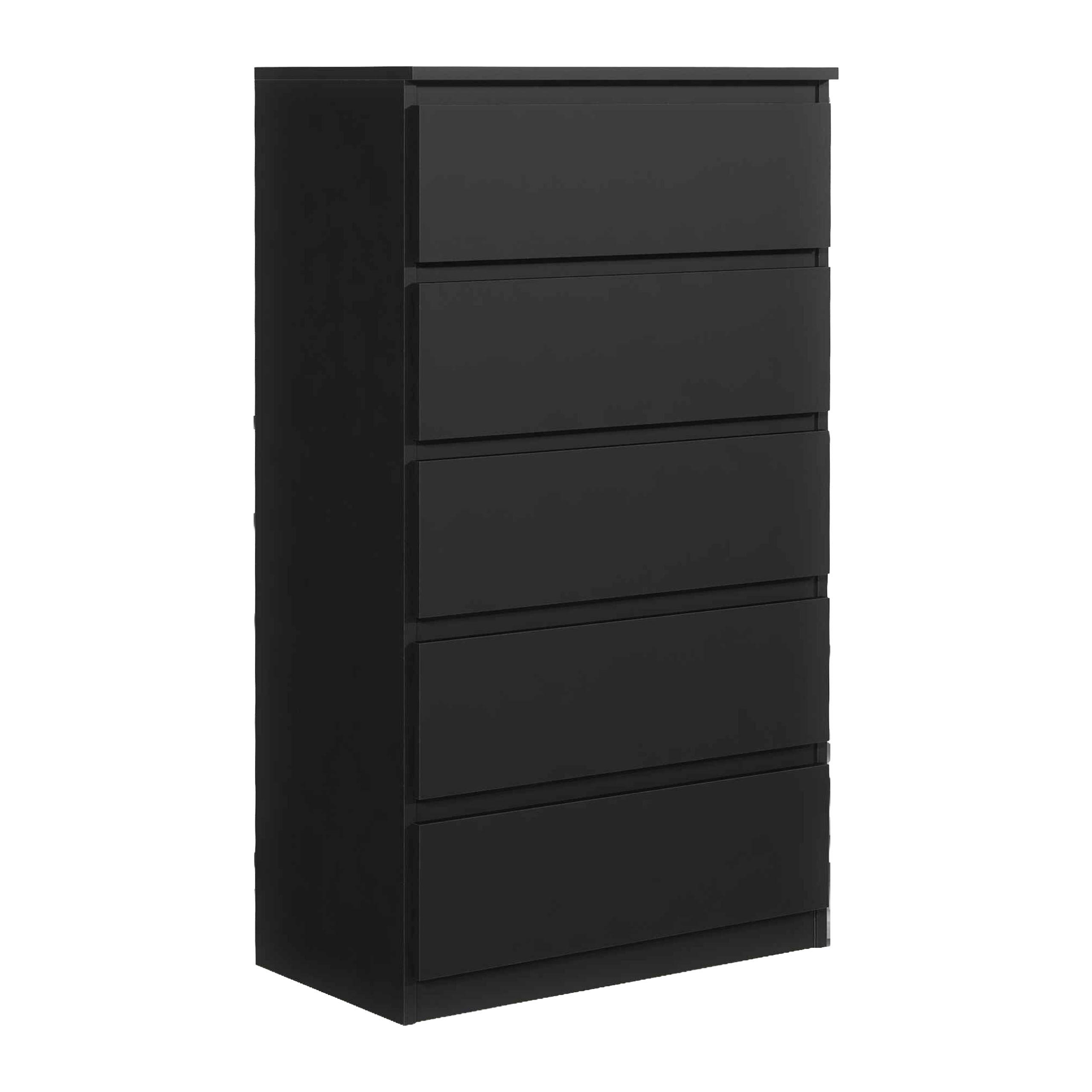 Masseno Kommode Schwarz 70x124.5x39 cm