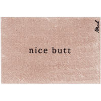 INDOOR FUßMATTE "Aron" mit Spruch "nice butt" Beige 50 x 75 cm - Beige/Schwarz, Kunststoff/Textil (50/75cm) - MAD ABOUT MATS