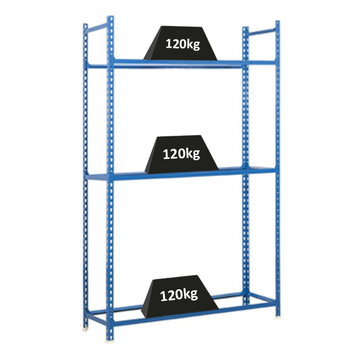REIFENREGAL Metal Shark NO.1 HxBxT 200 x 90 x 40 cm 3 Ebenen 12 Reifen Blau - Blau, Metall (90/200/40cm) - PROREGAL