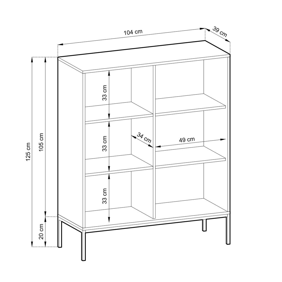 SIDEBOARD NANAIMO KOM1-2D Profilierte Fronten, Kaschmir - Kaschmir, Holzwerkstoff/Kunststoff (104/125/39cm) - Komodee
