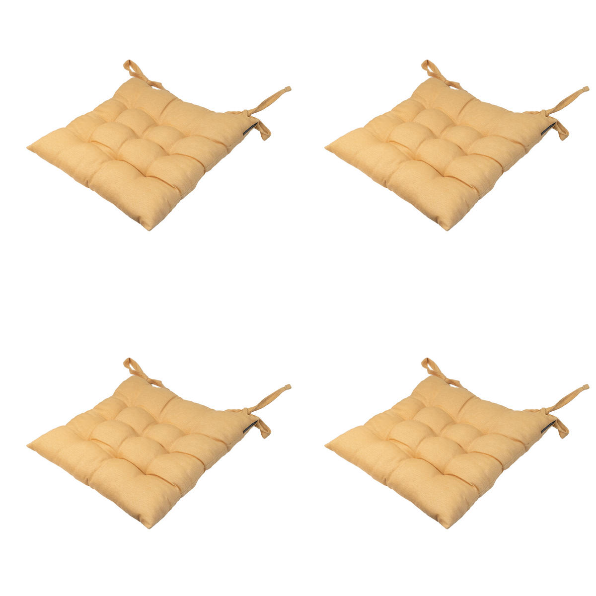 SITZKISSEN Napels - Gelb - 46/46/8 cm - 4er-Set - Gelb, Textil (46/8/46cm) - Madison