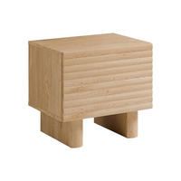 NACHTTISCH mit 1 Tür - MDF - Holzfarben - LUDIMA - Naturfarben, Holz (50/46.1/36.8cm) - Vente-Unique