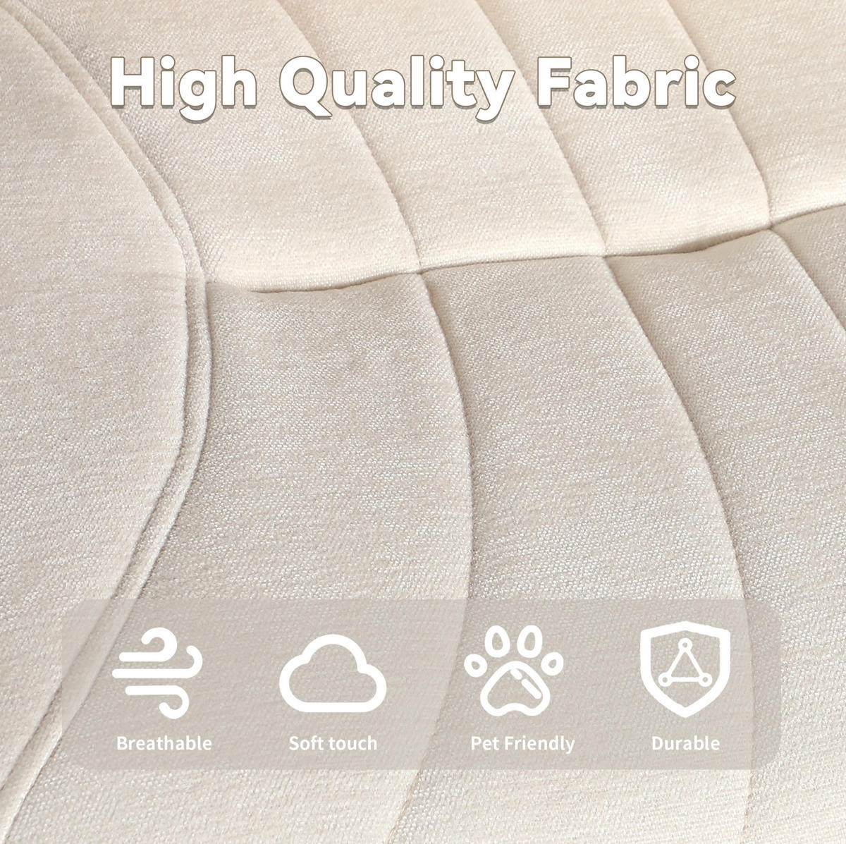 BÜROSTUHL in Beige 55x80x86 cm mit Drehfunktion und verstellbarem Lendenkissen - Beige, Textil (80/86/55cm) - IVMEU