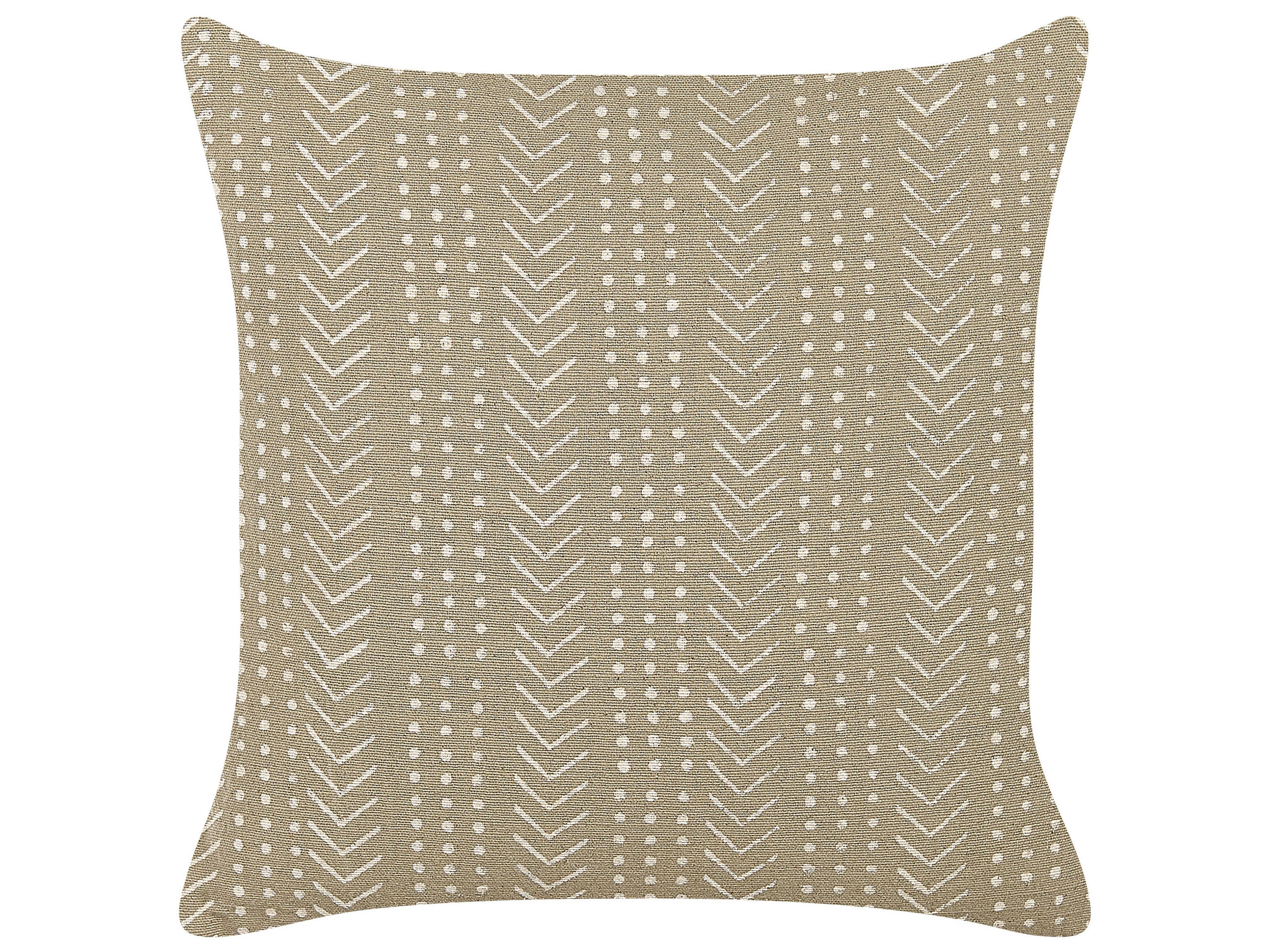 DEKOKISSEN Cremeweiß 45/45 cm Senecio - Ecru, Naturmaterialien/Textil (45/45cm) - Beliani