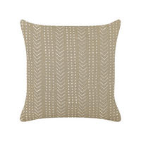 DEKOKISSEN Cremeweiß 45/45 cm Senecio - Ecru, Naturmaterialien/Textil (45/45cm) - Beliani