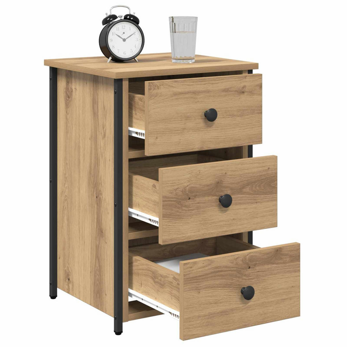 NACHTTISCH Braun 40/36/60 Cm Massives Upgecyceltes Holz - Braun, Holz (36/60/40cm) - vidaXL