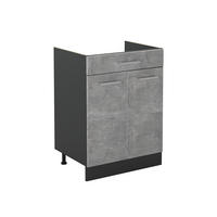 DULAP DE BAZĂ DE BUCĂTĂRIE R-Line, beton/antracit, 60 cm cu sertar fără blat de lucru - antracit/gri, compozit lemnos (60/81.6/46cm) - Vicco