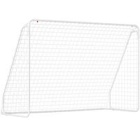FUSSBALLTOR DE-09881 mit Trainingskäfig, UV-beständig Weiß - Weiß, Metall (120/301cm) - ComfortXL