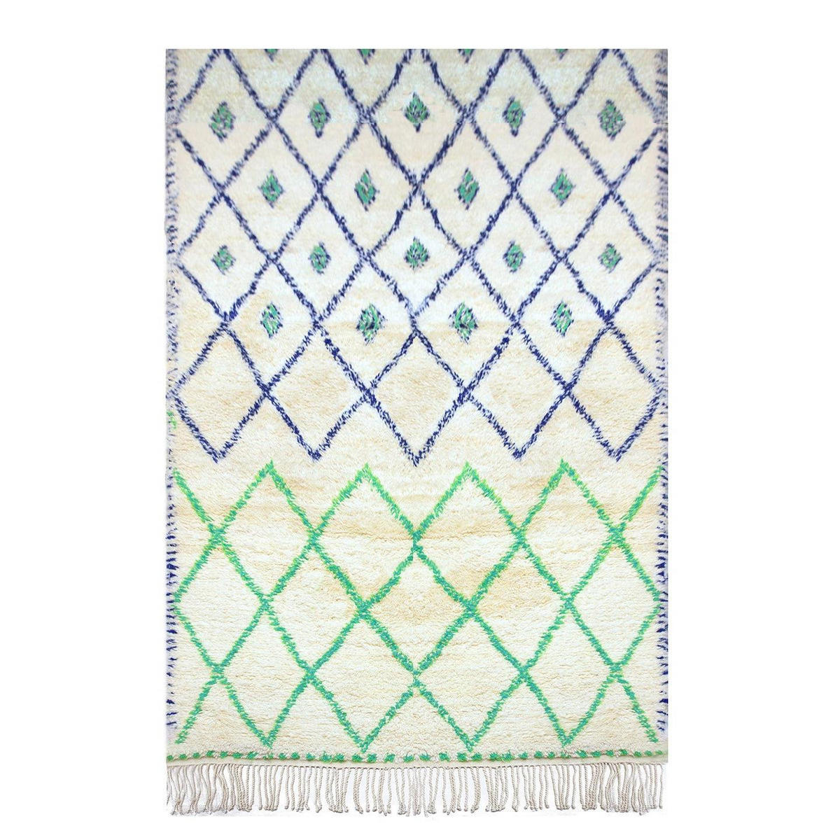 BERBERTEPPICH marokkanisch aus Majorelle-Wolle blau - Blau, Naturmaterialien (250/350cm) - AFK Living