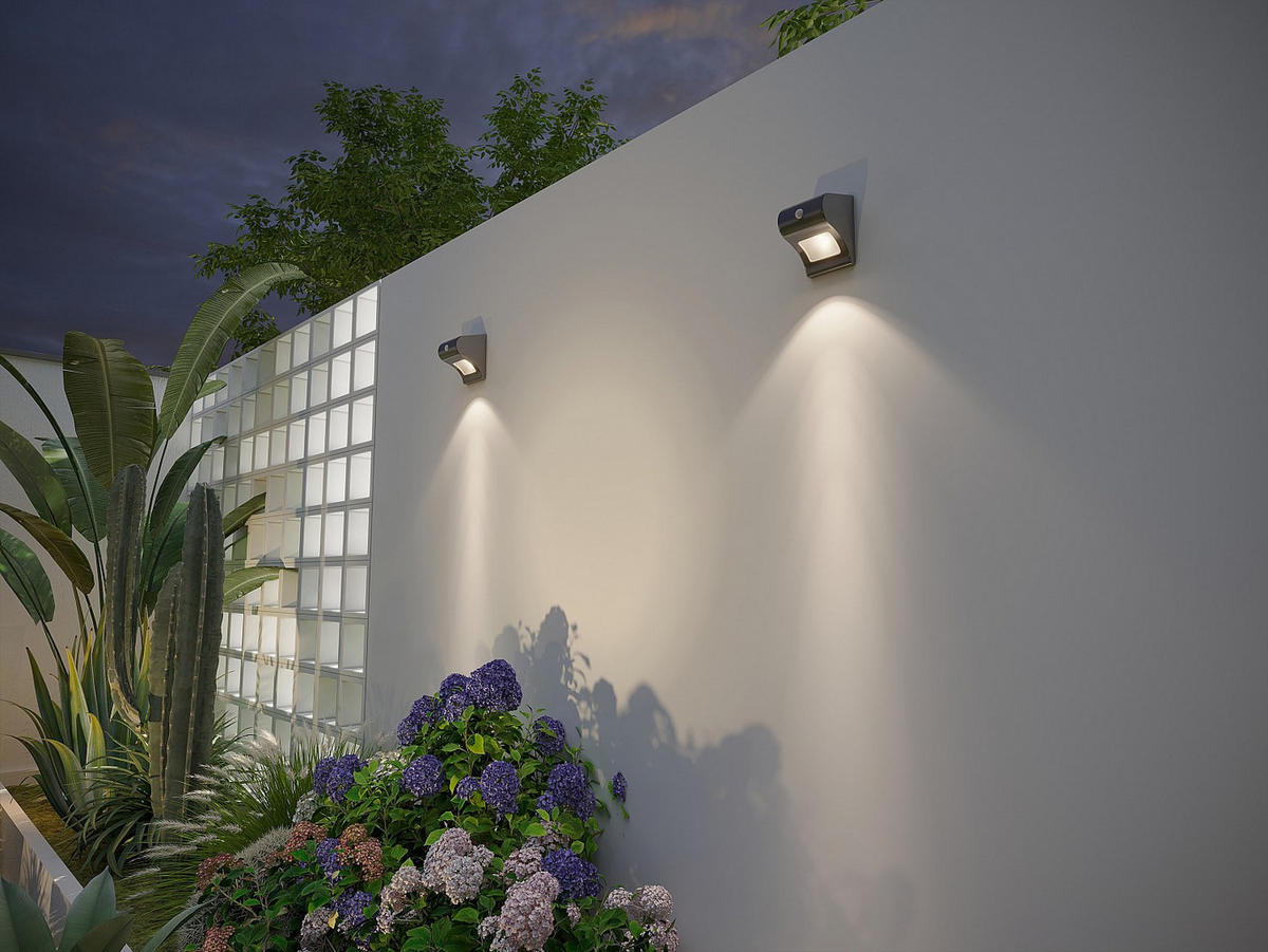 AUSSENWANDLEUCHTE - 8 cmcm x 8.5 cmcm - Plastik - Schwarz - NYALA - Schwarz, Kunststoff (8/11/8.5cm) - Vente-Unique