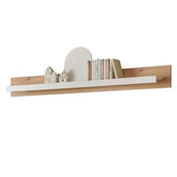 WANDBOARD weiß matt, Evoke Eiche, Wandregal 198 cm - Eichefarben/Weiß, Holzwerkstoff (198/22/20cm) - Furn.Design