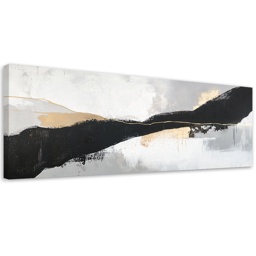 Feeby Leinwandbild Grau 90x30 cm