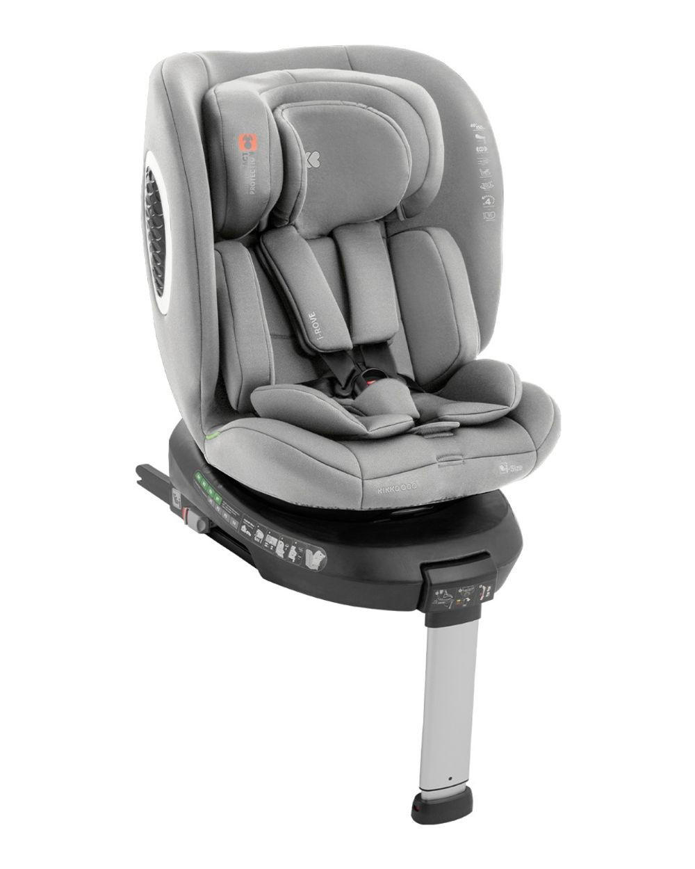 KINDERSITZ i-Rove i-Size dunkelgrau (40-150 cm) Isofix, Stützbein, Körperkissen - Grau, Kunststoff (45/50/60cm) - Kikka boo