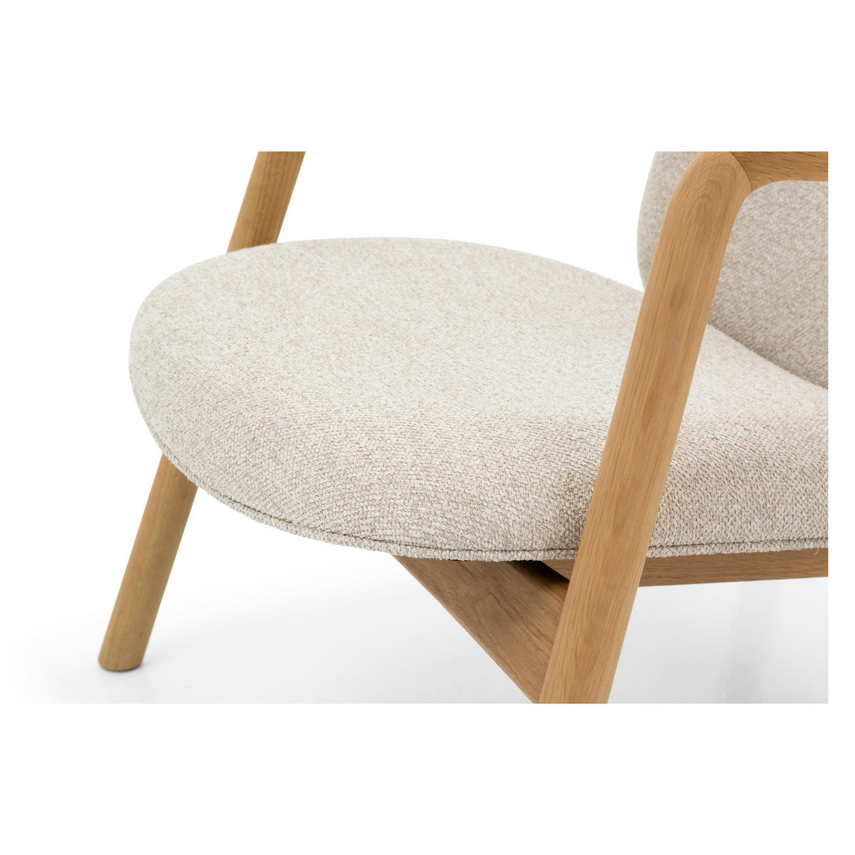 SESSEL Theo, Natur Massiveiche - Beige, Holz (76/78/77cm) - WOODEK
