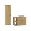 BADMÖBEL 80.6cm Astrid 2er-Set Holz - Braun, Holzwerkstoff (80.6/52.2/46.5cm) - Petits-meubles