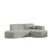 ECKSOFA Sunday Xs - Hellgrau, Holzwerkstoff (236/78/165cm) - Fun Möbel