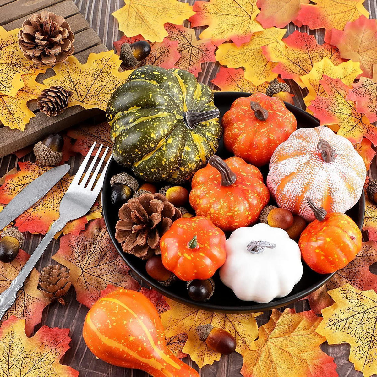 DEKO-SET Herbst 102-teiliges Set - Multicolor, Kunststoff (10cm)