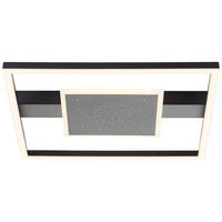 DECKENLEUCHTE Reno G92997A06 - Schwarz, Metall (37/37/5cm) - Brilliant