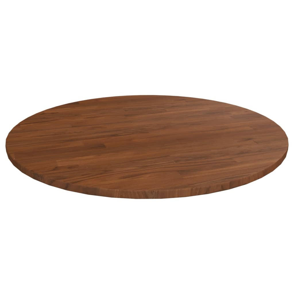 TISCHPLATTE Runde Dunkelbraun Ø80/1,5 Cm Behandeltes Eichenholz - Dunkelbraun, Holz (80/80/1.5cm) - vidaXL