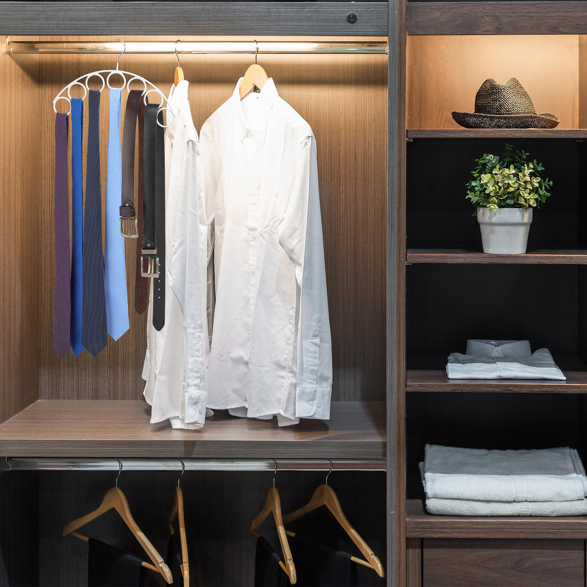 DRŽIAK na šály - sivá, kov/plast (38/24.5/0.6cm) - Relaxdays