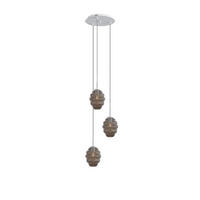 GALERIELEUCHTE Echos 3-flammig Rauch Ø 18cm - Anthrazit/Weiß, Glas (18/18/20cm) - s.luce