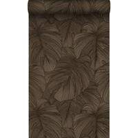 TAPETE 3D Muster Blätter 50 x 900 cm - Braun, Papier (50/900cm) - Origin Wallcoverings