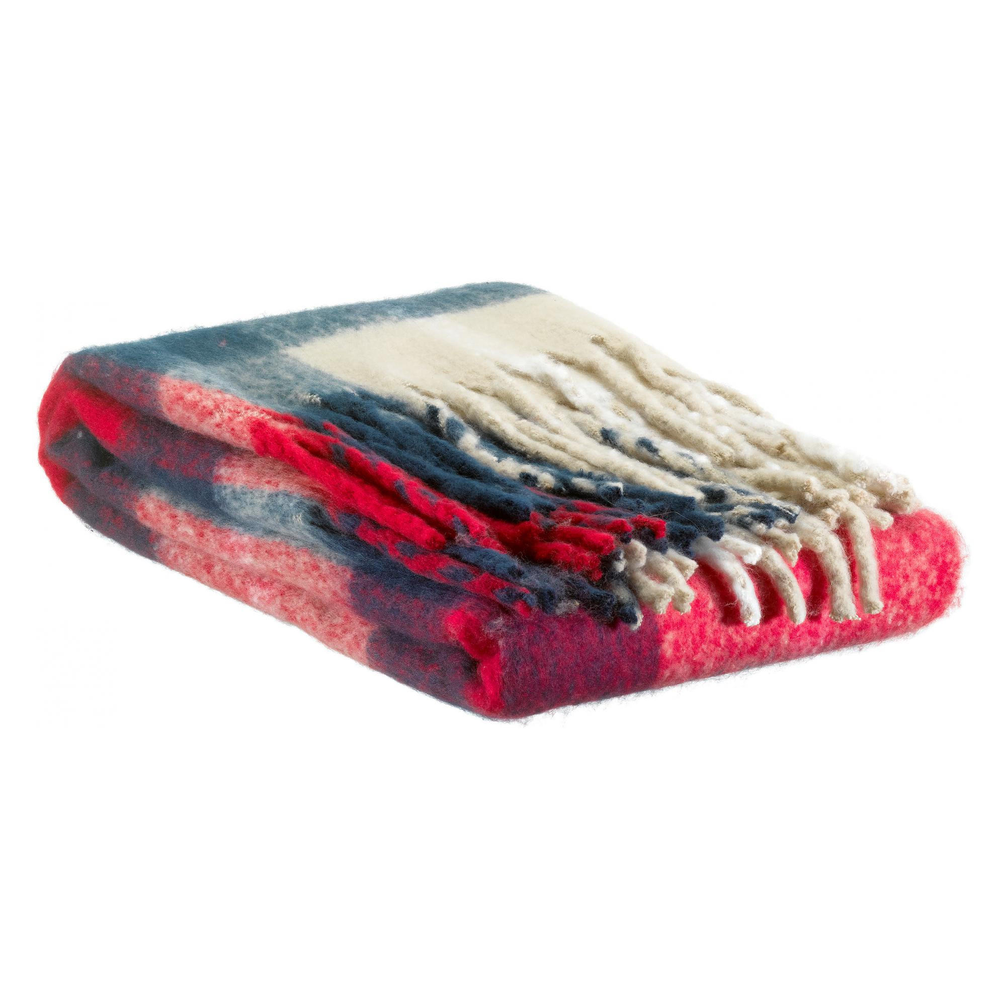 PLAID Isabel marine 130 x 160 cm - Dunkelblau, Textil (130/160cm) - Vivaraise