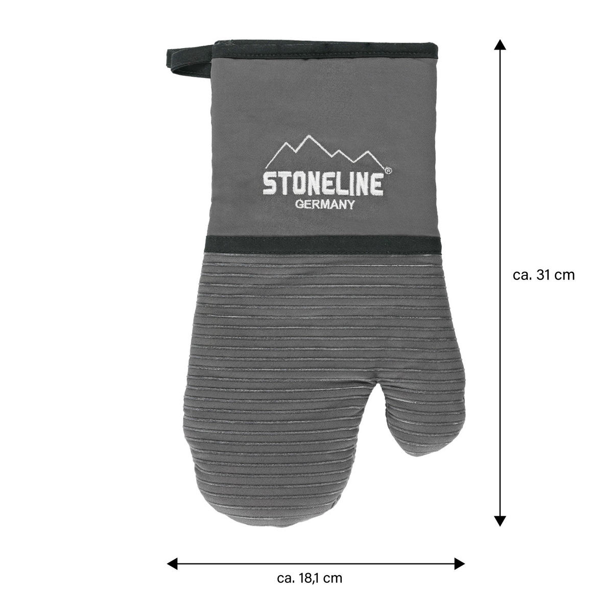 OFENHANDSCHUH - Grau, Textil (18/33cm) - Stoneline