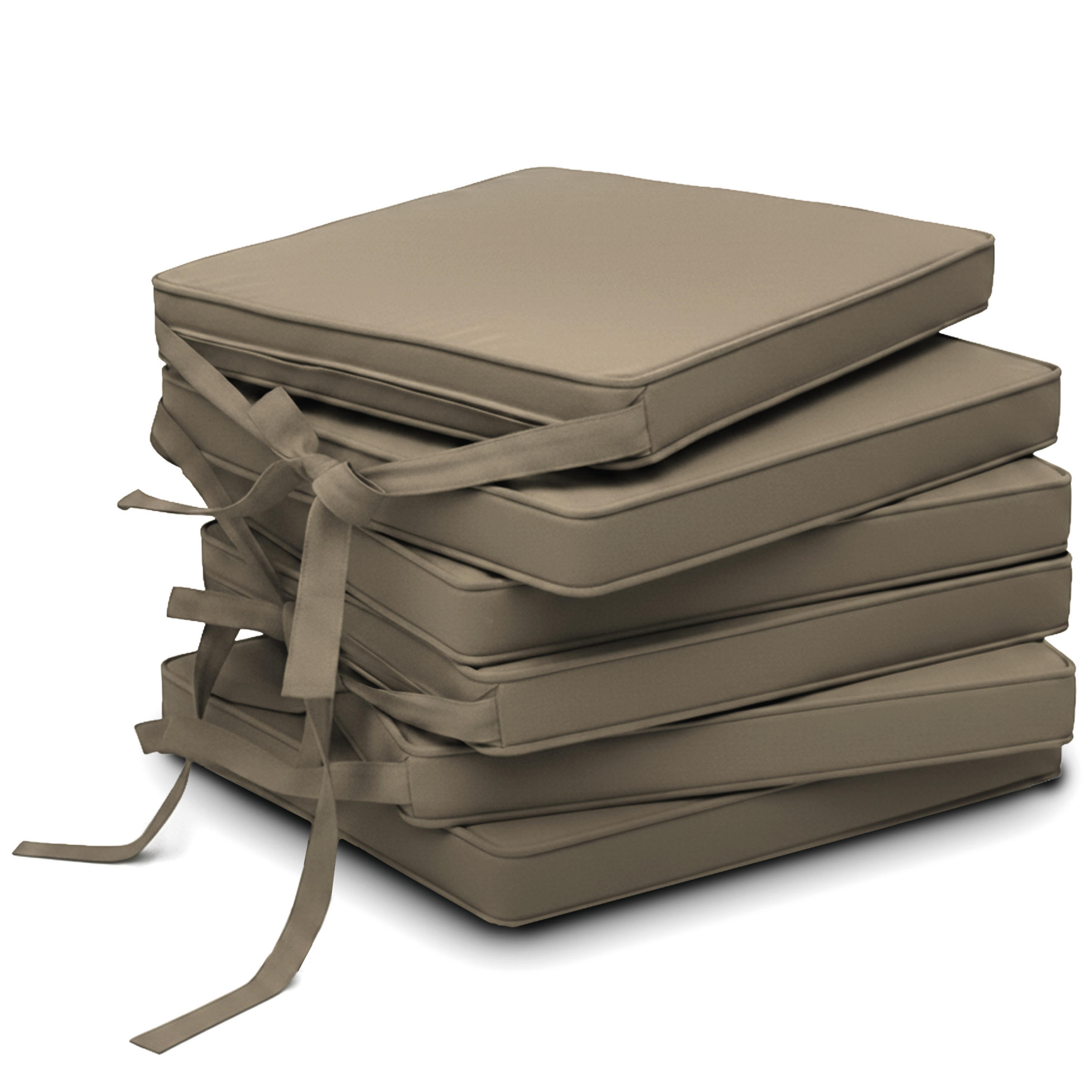 STUHLKISSEN Loft SK 45x40x5cm Taupe (6tlg) - Taupe, Textil (40/45cm) - Beautissu 