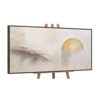 GEMÄLDE Horizontlinie Schattenfugenrahmen Grau 140x70 cm - Grau, Holz (140/70cm) - YS-art gallery