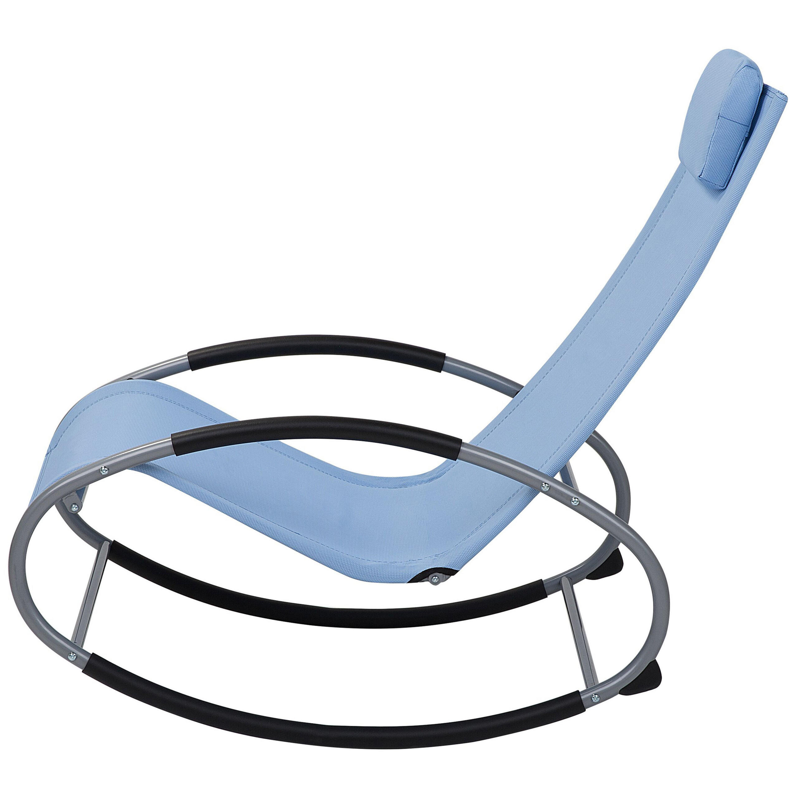 Beliani Gartenliege Pastellblau 62x88x107 cm