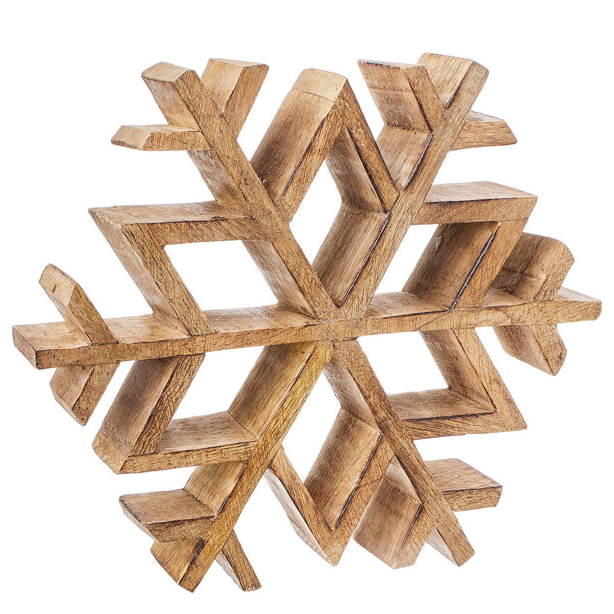 DEKO-SCHNEEFLOCKE Snowflake - Braun, Holz (20/3.5/20cm) - Butlers