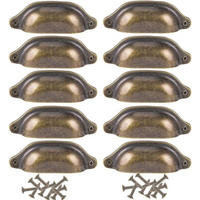 SCHRANKKNOPF Antikmessing 10er-Set 98 mm - Multicolor, Metall (3.5/3.5/0.97cm)